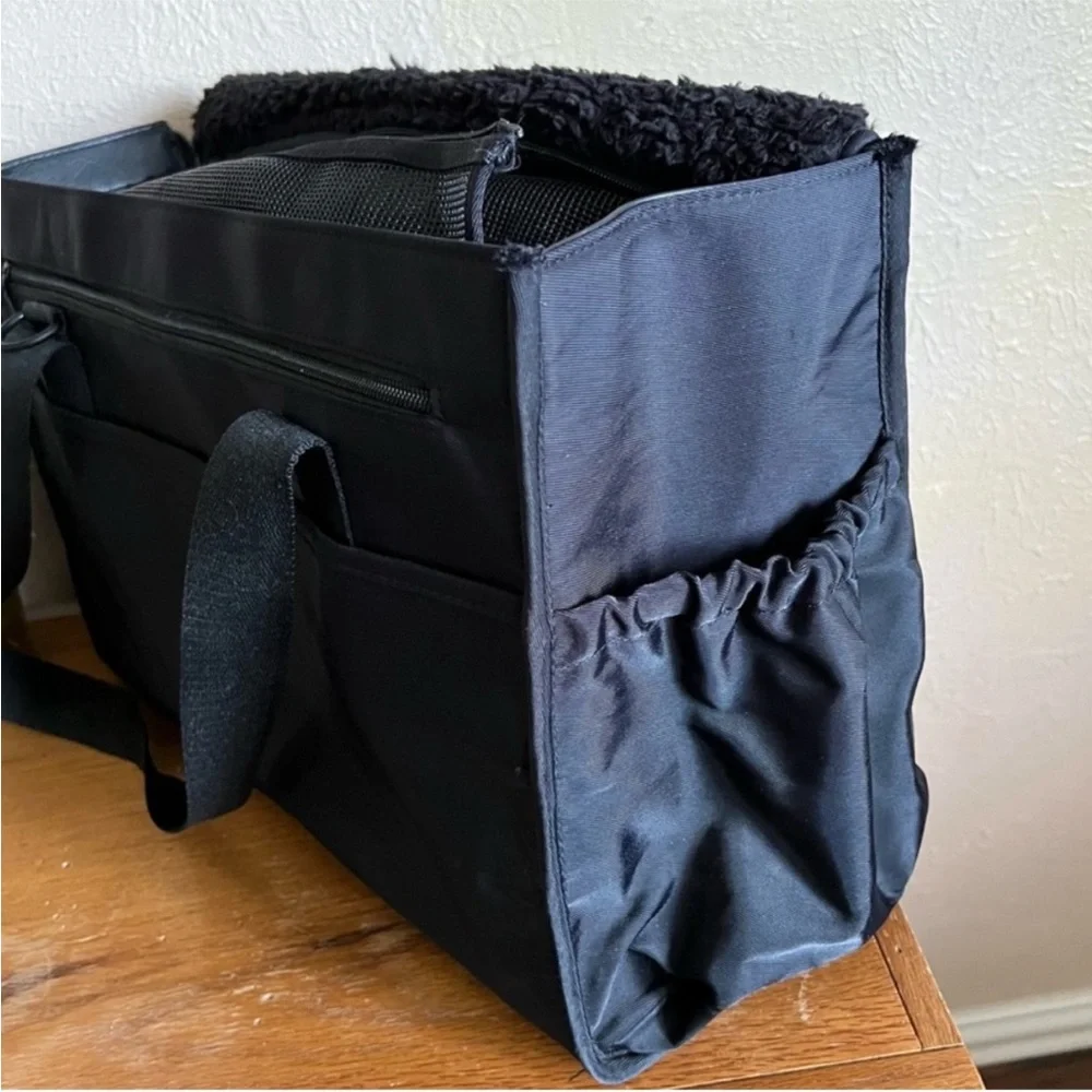 Beis Black Dog Carrier Bag